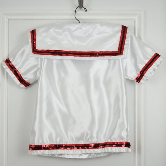 Disney Cruise Line Minnie Mouse Sailor Nautical Costume Top Girl Large 10 12 - Picture 2 of 12